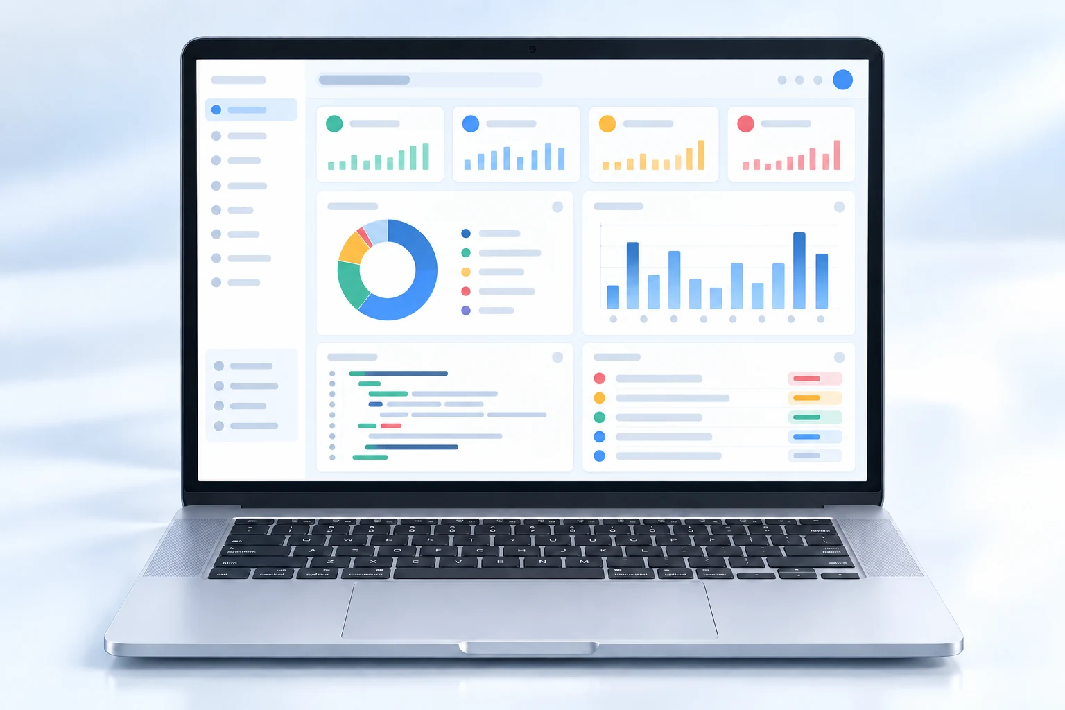 Code Quality Studio overview on a laptop with a visual review dashboard