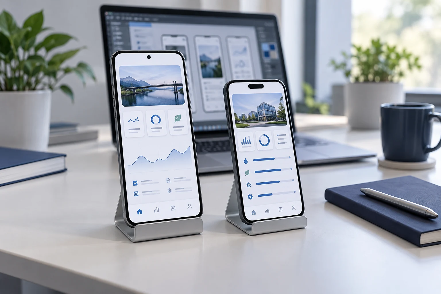 Illustration of mobile app development